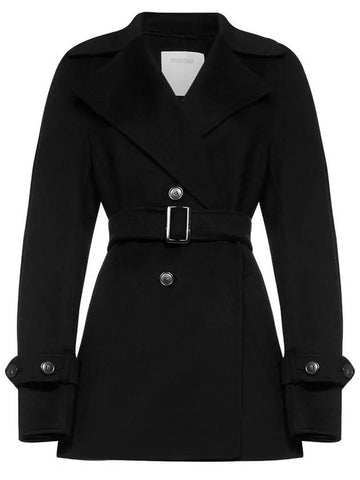 ZELANTE Wool Trench Coat Black 20810127 009 - MAX MARA - BALAAN 1