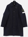 Wappen Patch Wool Single Coat Navy - STONE ISLAND - BALAAN 4