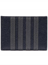 Men's Pebble Diagonal Stripe Card Wallet Navy - THOM BROWNE - BALAAN 5