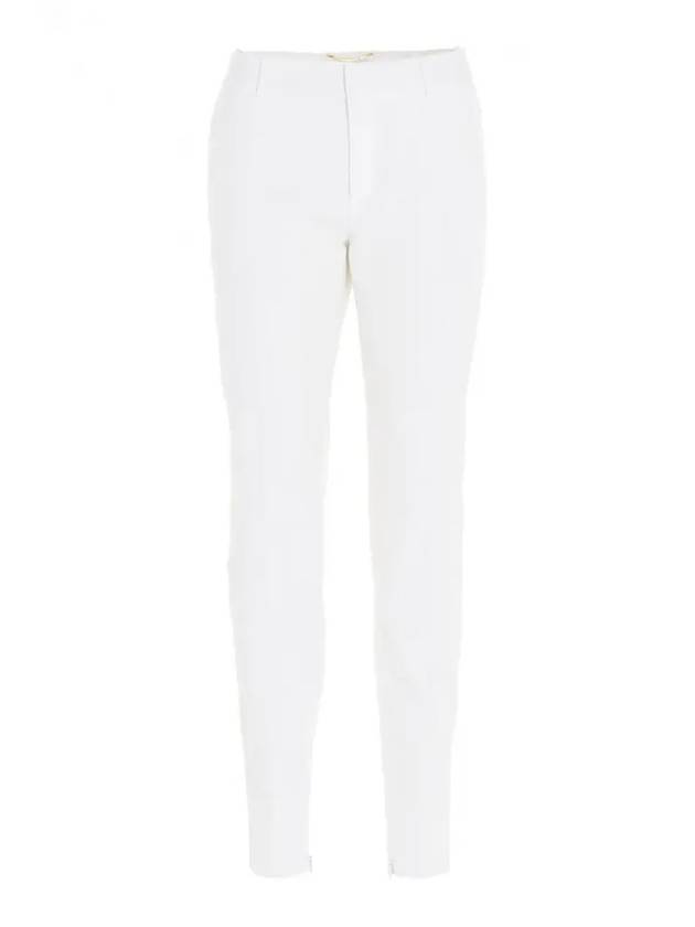 Women's Front Pleated Slacks White - SAINT LAURENT - BALAAN 1