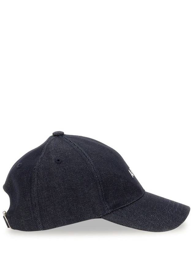 Charlie Embroidered Logo denim ball cap indigo - A.P.C. - BALAAN 5