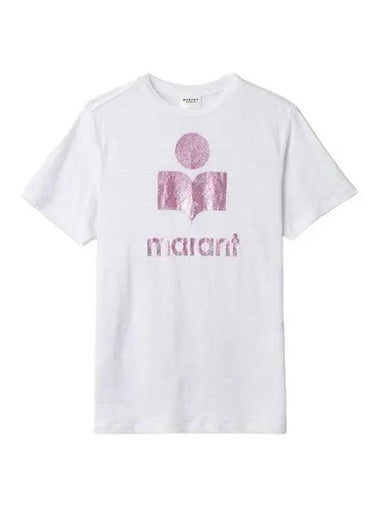 Zwell logo short sleeve t shirt white pink - ISABEL MARANT - BALAAN 1