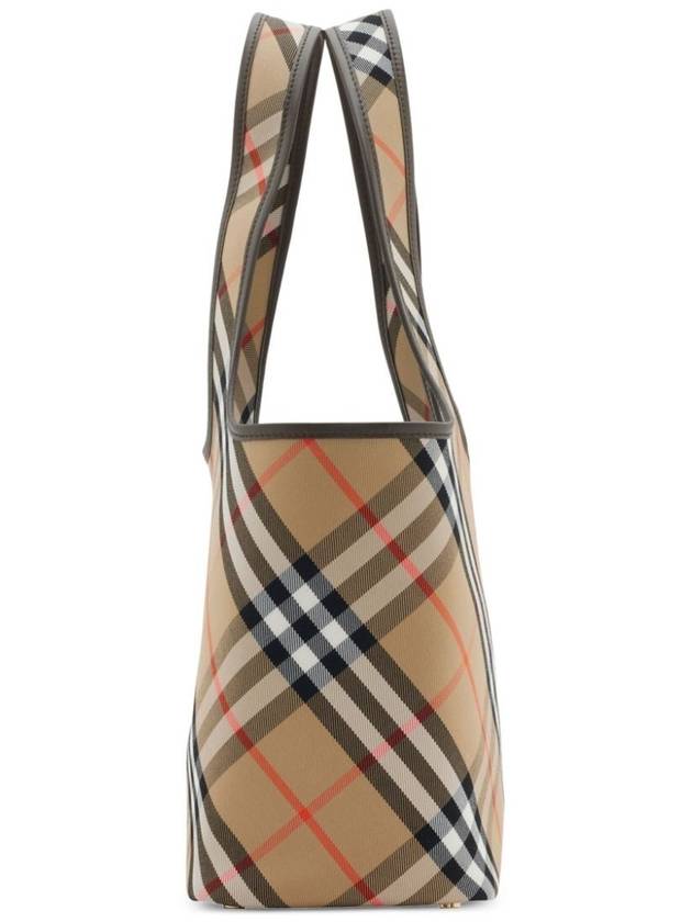 Check Small Tote Bag Sand - BURBERRY - BALAAN 7