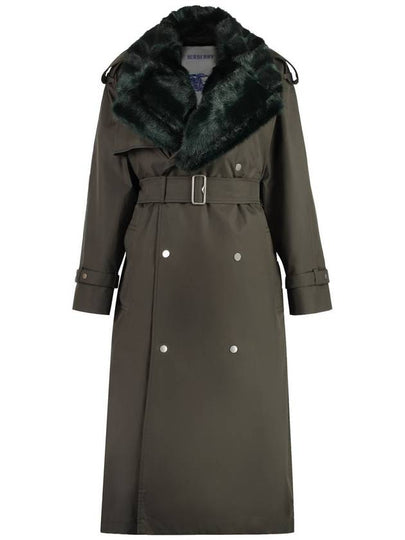 Long Kennington Shearling Trench Coat Otter - BURBERRY - BALAAN 2