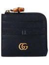 Double G Bamboo Leather Card Wallet Black - GUCCI - BALAAN 2