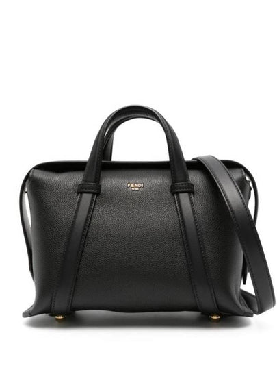 By The Way Boston Medium Leather Tote Bag Black - FENDI - BALAAN 2