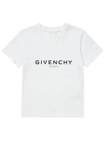 H25446 10P Archetype Logo Print Junior Short Sleeve T Shirt - GIVENCHY - BALAAN 1