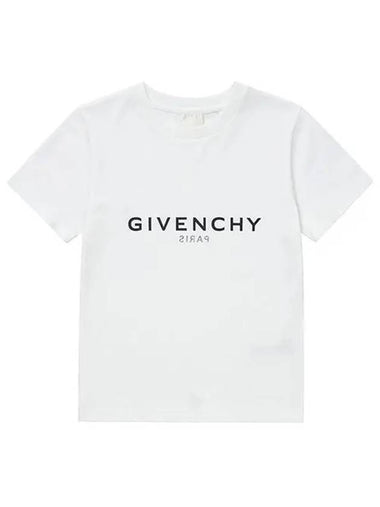 H25446 10P Archetype Logo Print Junior Short Sleeve T Shirt - GIVENCHY - BALAAN 1