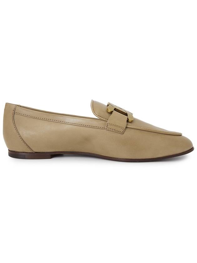 Kate Metal Logo Leather Loafers Beige - TOD'S - BALAAN 5