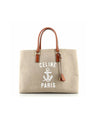 anchor print cabas tote bag beige - CELINE - BALAAN.