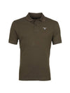 Men's Embroidered Logo Sports Polo Shirt Olive - BARBOUR - BALAAN 1