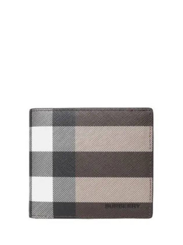 Check Canvas Half Wallet Men - BURBERRY - BALAAN 1