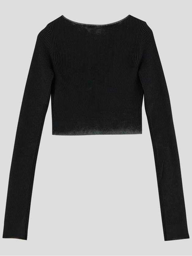 M Latina Cropped Knit Cardigan Black - DIESEL - BALAAN 3