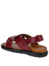 Fussbett Leather Sandals Burgundy - MARNI - BALAAN 3