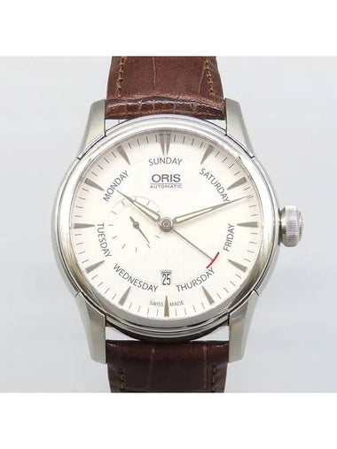 01 745 7666 4051 White Dial ARTELIER Small Second Leather Band 44MM Automatic Men s Watch - ORIS - BALAAN 1