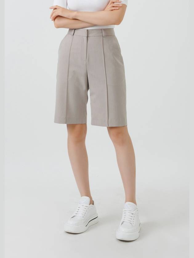 Tony Office Pintuck Pocket Shorts Grey Beige - RAMUSTUDIO - BALAAN 2