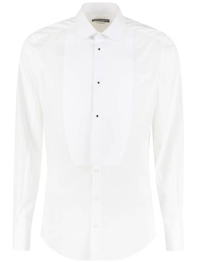 Men's Poplin Cotton Long Sleeve Shirt White - DOLCE&GABBANA - BALAAN 2