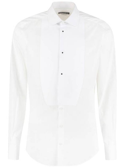 Men's Poplin Cotton Long Sleeve Shirt White - DOLCE&GABBANA - BALAAN 2