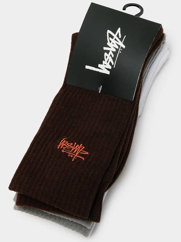 AU Australian Graffiti Socks ST724W2005 3 Pack MENS ONE SIZE - STUSSY - BALAAN 2