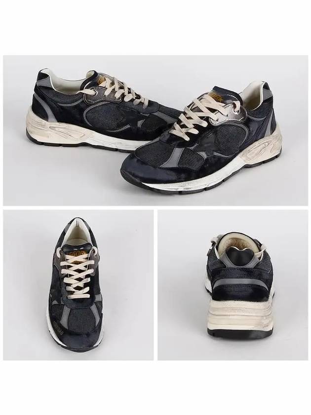 Running Leather Mesh Suede Low Top Sneakers Dark Blue - GOLDEN GOOSE - BALAAN 3