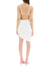 La Robe Saudade Asymmetric Draped Midi Dress White - JACQUEMUS - BALAAN 4