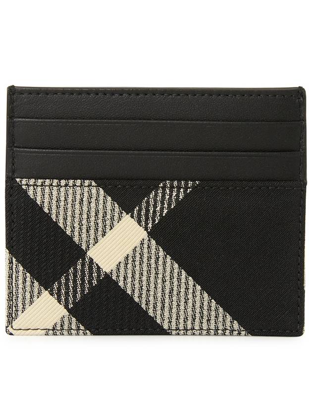 Tall Check Card Wallet Black - BURBERRY - BALAAN 3