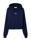 Micro Logo Crop Hoodie Navy - MSGM - BALAAN 2