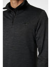 Men s Destry Zip up Golf Midlayer Black Melange GMJS10975 9992 - J.LINDEBERG - BALAAN 4