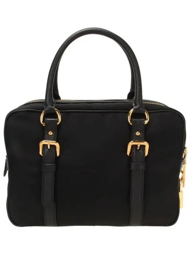 Nylon Saffiano Tote Bag Black - PRADA - BALAAN 4