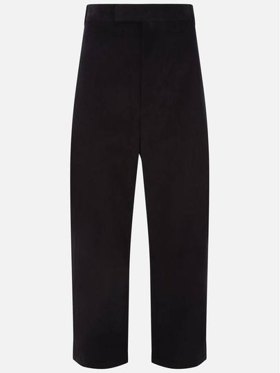 Men's Corduroy Straight Pants Black - THOM BROWNE - BALAAN 2