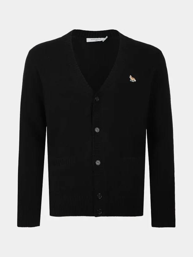 Baby Fox Patch Cosy Cardigan Black - MAISON KITSUNE - BALAAN 2