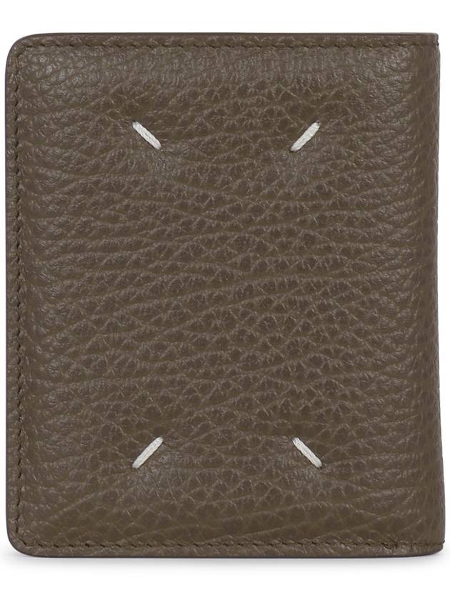 Stitch Leather Compact Half Wallet Brown - MAISON MARGIELA - BALAAN 4