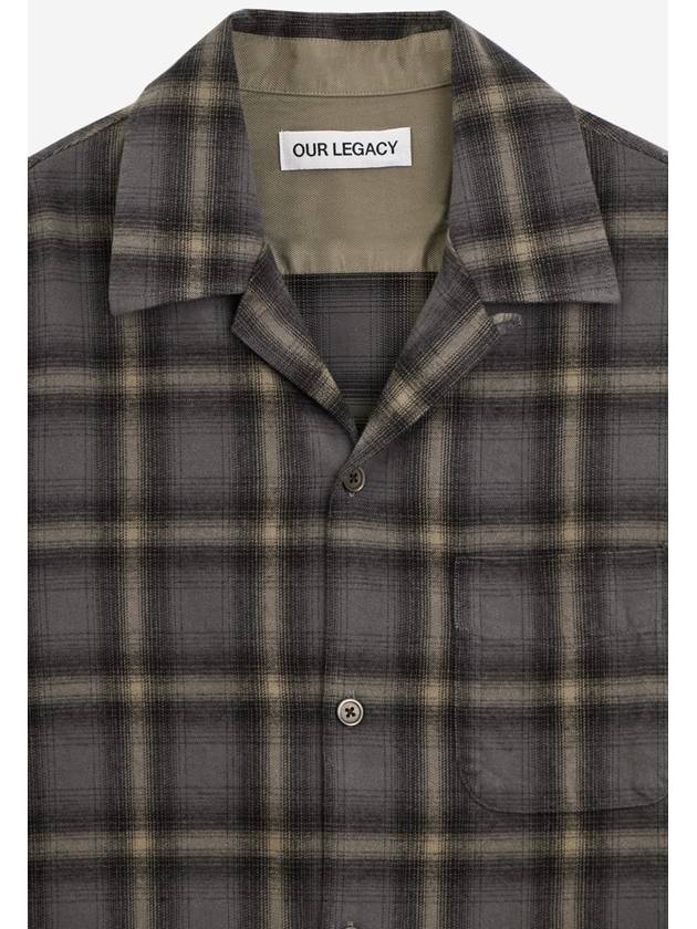 Heusen Oyster Check Long Sleeve Shirt Grey - OUR LEGACY - BALAAN 4