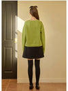 Women's Elated Wool Semi-Cropped Knit Top Light Green - MICANE - BALAAN 7