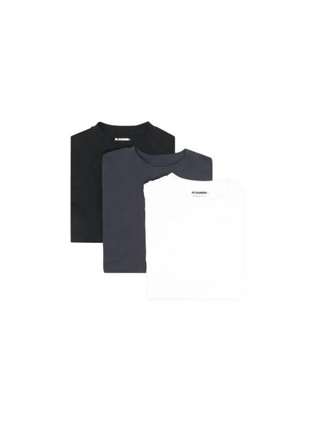 Crew neck cotton t shirt 3 pack JTN254 J47GC0001 000 - JIL SANDER - BALAAN 1