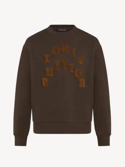 Tuffetage Crew Neck Cotton Sweatshirt Coffee - LOUIS VUITTON - BALAAN 2