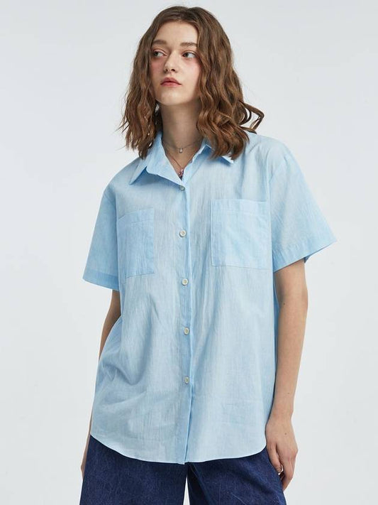 Wide Sleeves Shirt Sky - MANAVIS7 - BALAAN 1