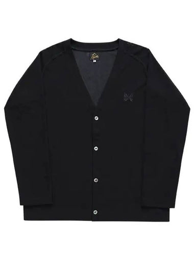 Man's Poly Mesh V-Neck Cardigan Black - NEEDLES - BALAAN 1