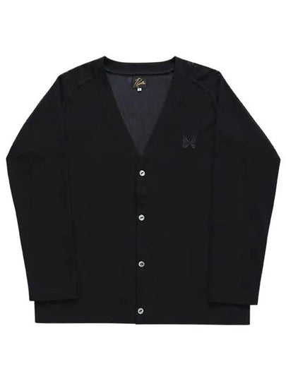 Man's Poly Mesh V-Neck Cardigan Black - NEEDLES - BALAAN 2