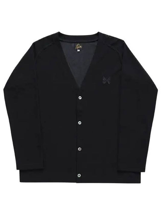 NS265 C Black Poly Mesh V Neck Men s Cardigan - NEEDLES - BALAAN 1