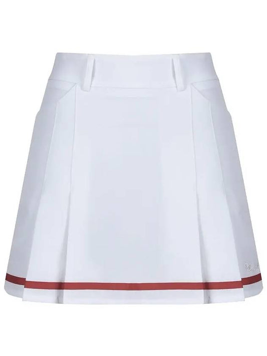 Color combination tape double pleated skirt MW4SS602 - P_LABEL - BALAAN 2
