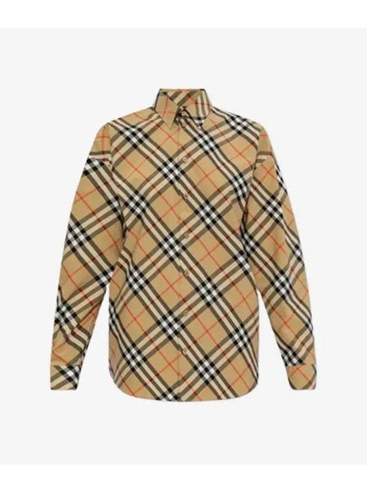 Check Pattern Shirt Beige - BURBERRY - BALAAN 2