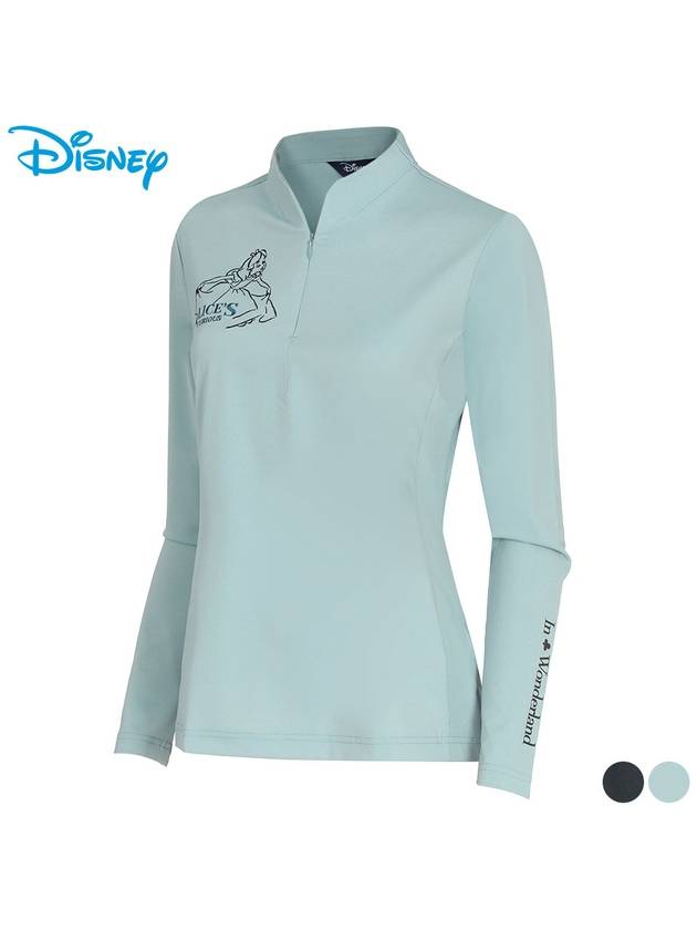 Henry Neck Long Sleeve Zip Up T-Shirt DN1LTS008 - DISNEY GOLF - BALAAN 2