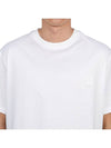 Men's Metallic Embossed Back Logo Short Sleeve T-Shirt White - WOOYOUNGMI - BALAAN 8