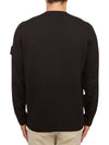 Compass Badge Ribbed Cotton Knit Top Black - STONE ISLAND - BALAAN 4