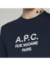 Rufus Embroidery Logo Sweatshirt Navy - A.P.C. - BALAAN 8