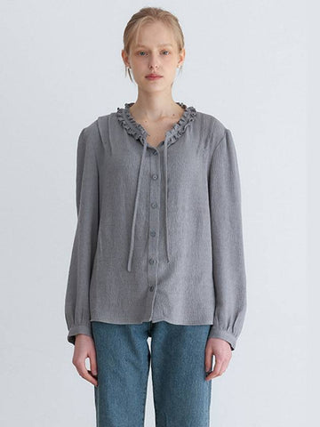 Balan Riley 100% linen blouse gray - LUGNER - BALAAN 1