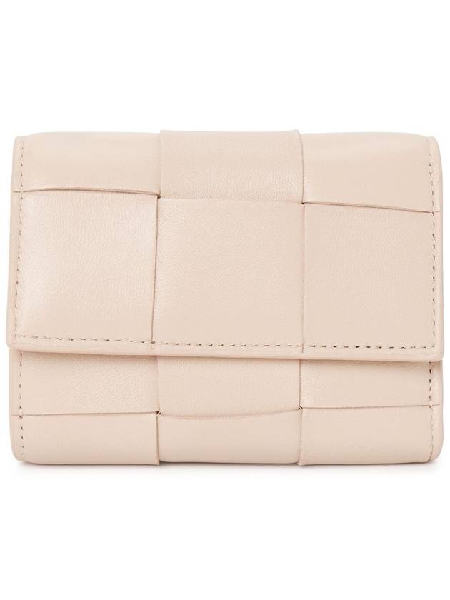 Cassette Tri-Fold Zipper Half Wallet Pink - BOTTEGA VENETA - BALAAN 2