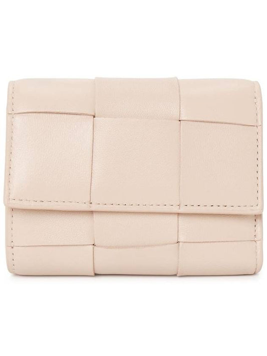 Cassette Tri-Fold Zipper Half Wallet Pink - BOTTEGA VENETA - BALAAN 2