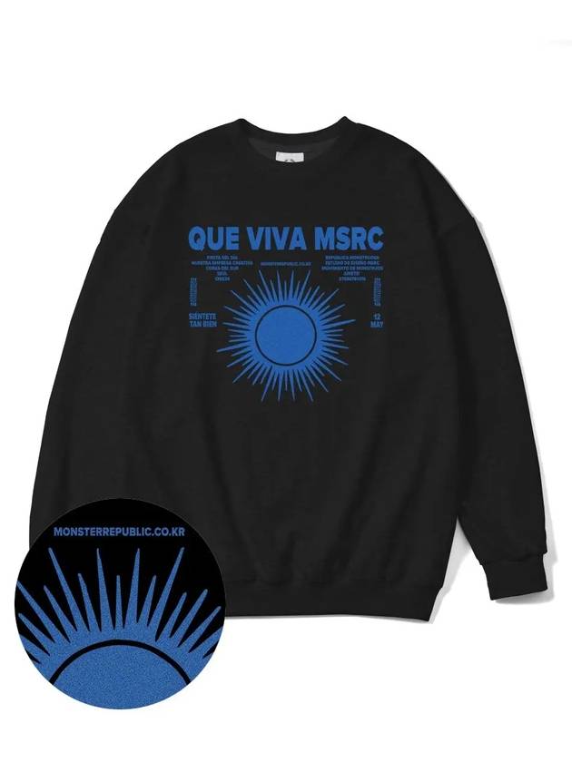 Viva MSRC Vivid Blue Overfit Sweatshirt Black - MONSTER REPUBLIC - BALAAN 3